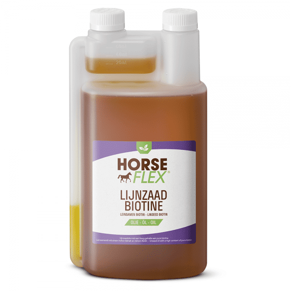 Lijnzaad biotine olie voor paarden